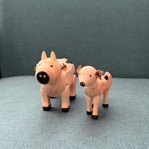 Plan Toys Wooden Cow and Calf